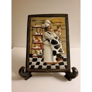 Pizza Chef Wall Hanging in Bas Relief